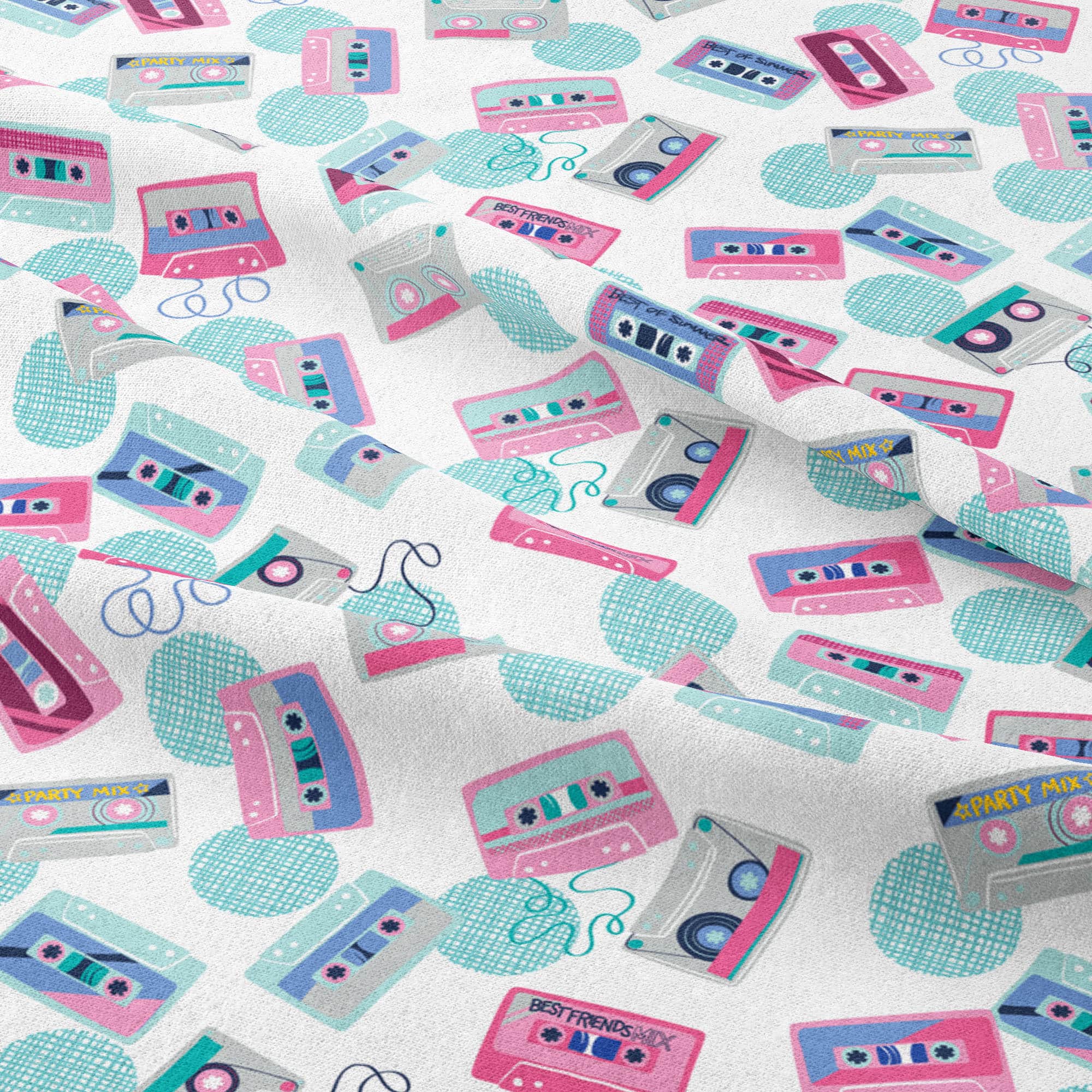 Camelot Fabrics Cassette Tape Cotton Fabric
